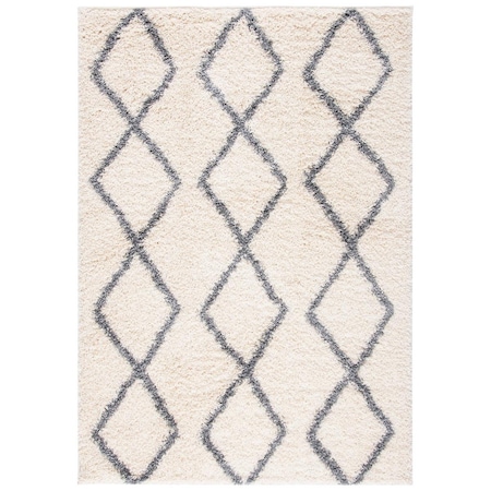 Safavieh Venus Shag Power Loomed Rectangle Shag RugIvory & Grey 8 x 10 ft. VNS682A-8